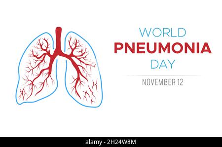 Motif affiche de la Journée mondiale de la pneumonie.Affiche, carte, bannière, arrière-plan.SPE 10. Illustration de Vecteur