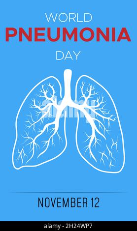Motif affiche de la Journée mondiale de la pneumonie.Affiche, carte, bannière, arrière-plan.SPE 10. Illustration de Vecteur