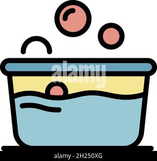 Icône du lavabo.Contour lavabo vecteur icône couleur plat isolé Illustration de Vecteur