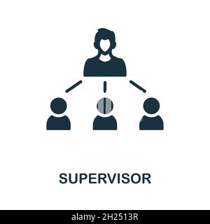 Icône superviseur.Panneau monochrome de la collection de la direction de l'entreprise.Illustration de l'icône Creative Supervisor pour la conception Web, les infographies et bien plus encore Illustration de Vecteur