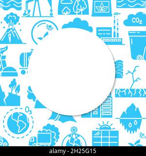 Affiche de concept de protection de l'environnement de style plat.Bannière problèmes écologiques avec place pour le texte.Illustration vectorielle. Illustration de Vecteur