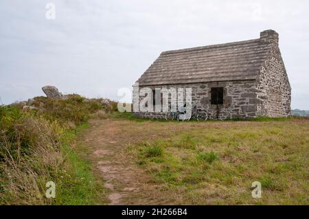 Korejou guardhouse à Penn Enez, côte des légendes, région d'Abers, Finistère (29), Bretagne,France Banque D'Images