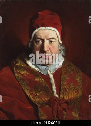 Portrait de Benoît XIV 1746 - Pierre Subleyras Banque D'Images