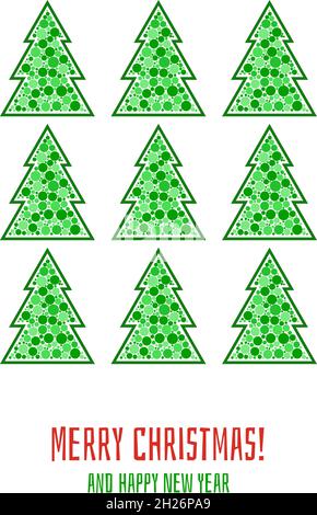 Joyeux Noël carte de souhaits Illustration de Vecteur