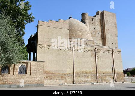 Mausolée de Jahongir, complexe d'Imam Hazrati, Shahrisabz, région de Qashqadaryo, Ouzbékistan,Asie centrale Banque D'Images