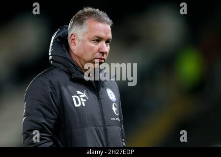 Hull, Royaume-Uni.20 octobre 2021.Darren Ferguson, directeur de Peterborough United à Hull, Royaume-Uni, le 10/20/2021.(Photo par Ben Early/News Images/Sipa USA) crédit: SIPA USA/Alay Live News Banque D'Images