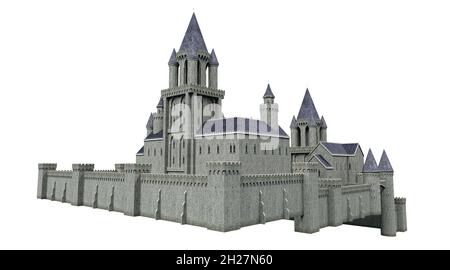 Castle Academy Fantasy Architecture, illustration 3D, rendu 3D Banque D'Images