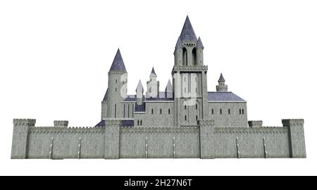 Castle Academy Fantasy Architecture, illustration 3D, rendu 3D Banque D'Images