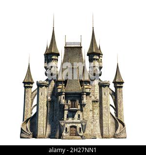 Castle Academy Fantasy Architecture, illustration 3D, rendu 3D Banque D'Images