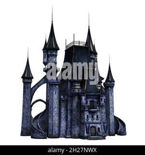 Castle Academy Fantasy Architecture, illustration 3D, rendu 3D Banque D'Images