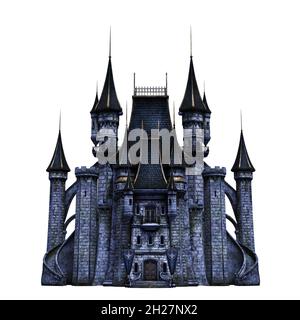 Castle Academy Fantasy Architecture, illustration 3D, rendu 3D Banque D'Images