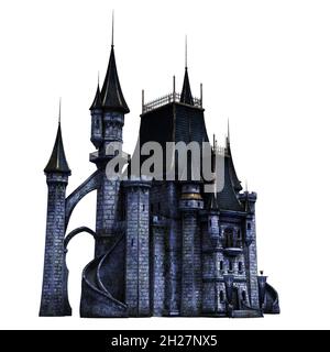 Castle Academy Fantasy Architecture, illustration 3D, rendu 3D Banque D'Images