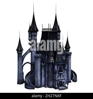 Castle Academy Fantasy Architecture, illustration 3D, rendu 3D Banque D'Images