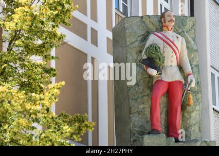 Standbild von Kaiser Franz-Joseph à Bad Ischl, Salzkammergut, Oberösterreich, Österreich, Europa - Statue de l'empereur Franz-Joseph à Bad Ischl, Salzk Banque D'Images