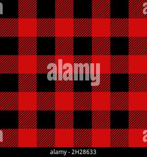 Motif sans couture.Motif de buffle rouge de bûcheron.Fond vectoriel sans fin, texture.Motifs de Noël Illustration de Vecteur