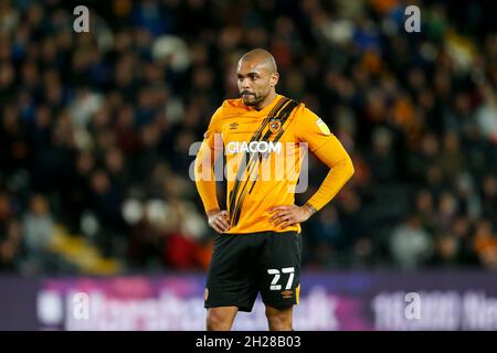 Hull, Royaume-Uni.20 octobre 2021.Josh Magennis #27 de Hull City à Hull, Royaume-Uni, le 10/20/2021.(Photo par Ben Early/News Images/Sipa USA) crédit: SIPA USA/Alay Live News Banque D'Images