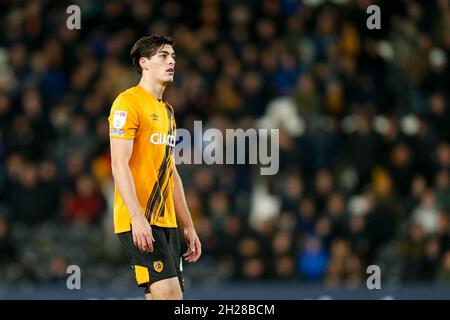 Hull, Royaume-Uni.20 octobre 2021.Jacob Greaves #4 de Hull City, Hull, Royaume-Uni, le 10/20/2021.(Photo par Ben Early/News Images/Sipa USA) crédit: SIPA USA/Alay Live News Banque D'Images