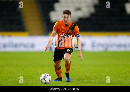 Hull, Royaume-Uni.20 octobre 2021.Richard Smallwood #6 de Hull City, Hull, Royaume-Uni, le 10/20/2021.(Photo par Ben Early/News Images/Sipa USA) crédit: SIPA USA/Alay Live News Banque D'Images