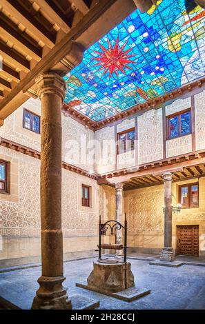 Palais de Cascales.Segovia, Castille et Leon, Espagne. Banque D'Images