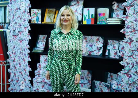 Madrid, Espagne.20 octobre 2021.Eugenia Martínez de Irujo présente sa propre ligne de modèles de papeterie à la papeterie Papelorio à Madrid.(Photo par Atilano Garcia/SOPA Images/Sipa USA) crédit: SIPA USA/Alay Live News Banque D'Images