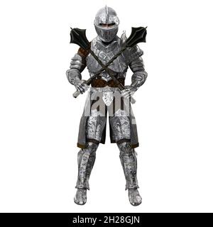 Medieval Fantasy Caucasian Man, illustration 3D, rendu 3D Banque D'Images