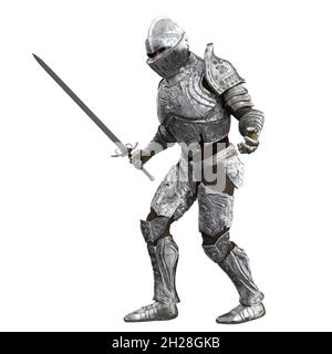 Medieval Fantasy Caucasian Man, illustration 3D, rendu 3D Banque D'Images