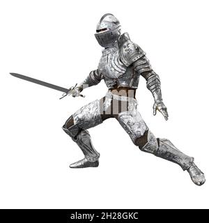 Medieval Fantasy Caucasian Man, illustration 3D, rendu 3D Banque D'Images