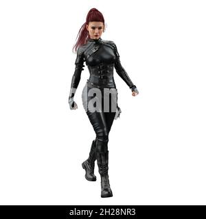 Urban Fantasy Femme caucasienne, rendu 3D, Illustration 3D Banque D'Images