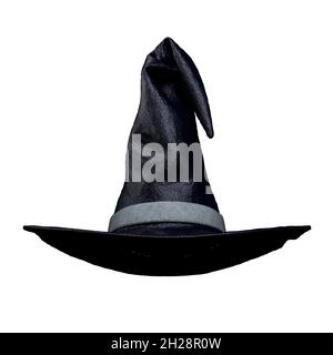 Old Wicked Black Witch Hat, illustration 3D, rendu 3D Banque D'Images