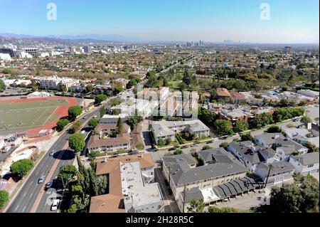 Vue aérienne du Grand Los Angeles depuis Century City Banque D'Images