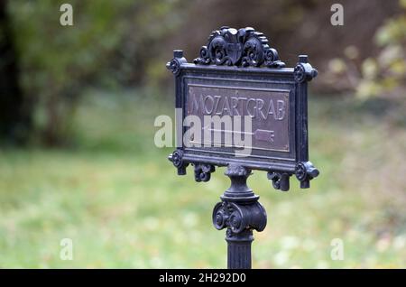 DAS Grab von Wolfgang Amadeus Mozart auf dem Friedhof St. Marx à Wien, Österreich, Europa - la tombe de Wolfgang Amadeus Mozart dans la ceme de St. Marx Banque D'Images