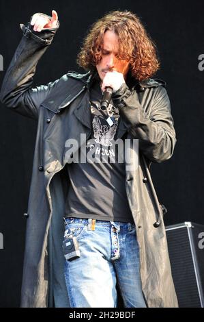 Chris Cornell vit au Download Festival, Castle Donington, Royaume-Uni, 2009. Banque D'Images