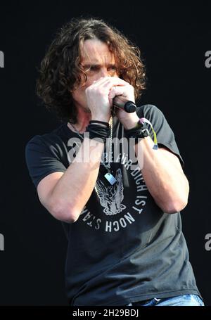 Chris Cornell vit au Download Festival, Castle Donington, Royaume-Uni, 2009. Banque D'Images