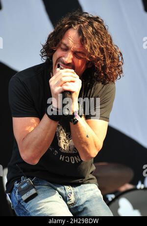 Chris Cornell vit au Download Festival, Castle Donington, 2009. Banque D'Images