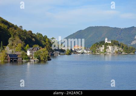 Ansicht von Traunkirchen am Traunsee, Salzkammergut, Österreich, Europa - vue de Traunkirchen sur Traunsee, Salzkammergut, Autriche, Europe Banque D'Images