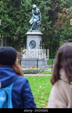 Ehrengrab von Wolfgang Amadeus Mozart auf dem Zentralfriedhof à Vienne - tombe honoraire de Wolfgang Amadeus Mozart dans le cimetière central de Vienne Banque D'Images