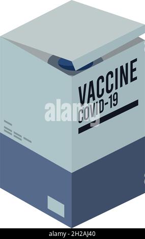boîte de vaccin covid19 Illustration de Vecteur