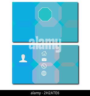 Carte de visite vierge et carte de visite design ensemble coloré blanc fond Banque D'Images