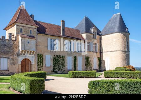 Le Château d'Yquem à Sauternes est l'un des domaines viticoles les plus exquis au monde... et les plus chers... pour la France Banque D'Images