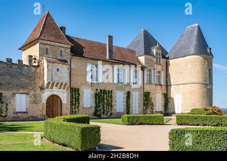 Le Château d'Yquem à Sauternes est l'un des domaines viticoles les plus exquis au monde... et les plus chers... pour la France Banque D'Images
