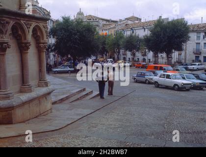 PLAZA MAYOR-VISTA DESDE LA ESQUINA DE LA CATEDRAL.Emplacement : EXTÉRIEUR.BASSIN.CUENCA.ESPAGNE. Banque D'Images