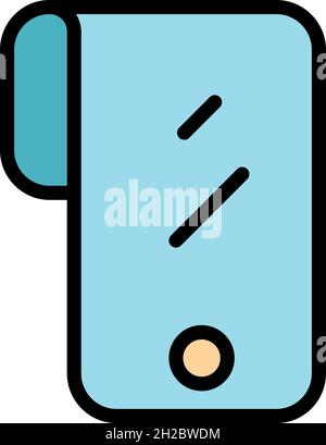 Icône d'écran flexible futuriste.Outline futuriste écran flexible vecteur icône couleur plat isolé Illustration de Vecteur