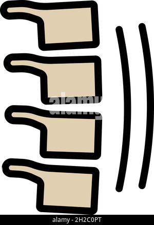 Flexion de l'icône de la courbe de contrôle.Le contour de l'icône du vecteur de la courbe de contrôle est isolé à plat Illustration de Vecteur