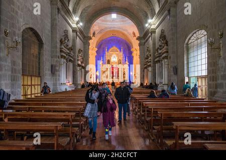 basilique catedral de san carlos borromeo, cathédrale de puno, pérou Banque D'Images