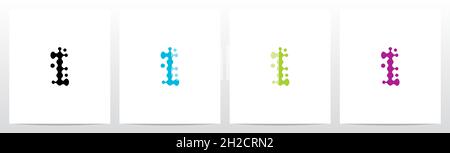 Microbiologie Amoeba Paramecium lettre logo Design I Illustration de Vecteur