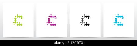 Microbiologie Amoeba Paramecium lettre logo Design C Illustration de Vecteur