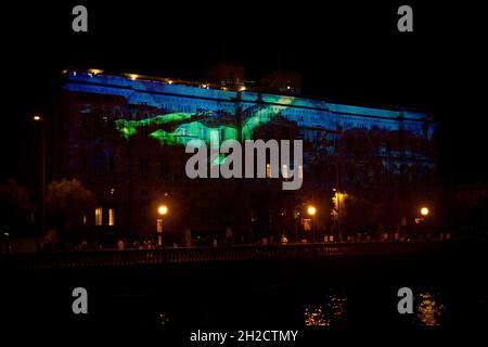 Cartographie vidéo pendant le Festival Mascagni Livourne Italie septembre 2020 Banque D'Images