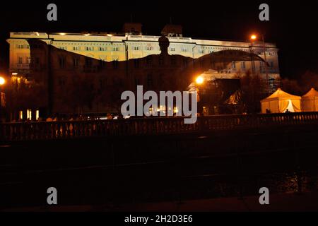 Projection de cartes vidéo pendant le Festival Mascagni, Livourne, 2020 Banque D'Images