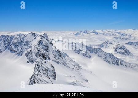 Impressionnant paysage de montagne dans les Alpes de Stubai Banque D'Images