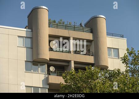 Wohnhaus, Balkon, Bundesallee / Spichernstraße, Wilmersdorf, Berlin,Allemagne Banque D'Images